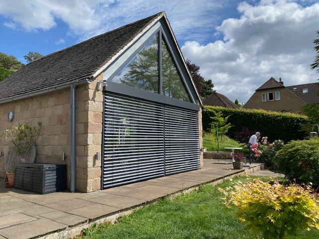 external venetian blinds installed by Halo Sunblinds on a Suffolk home